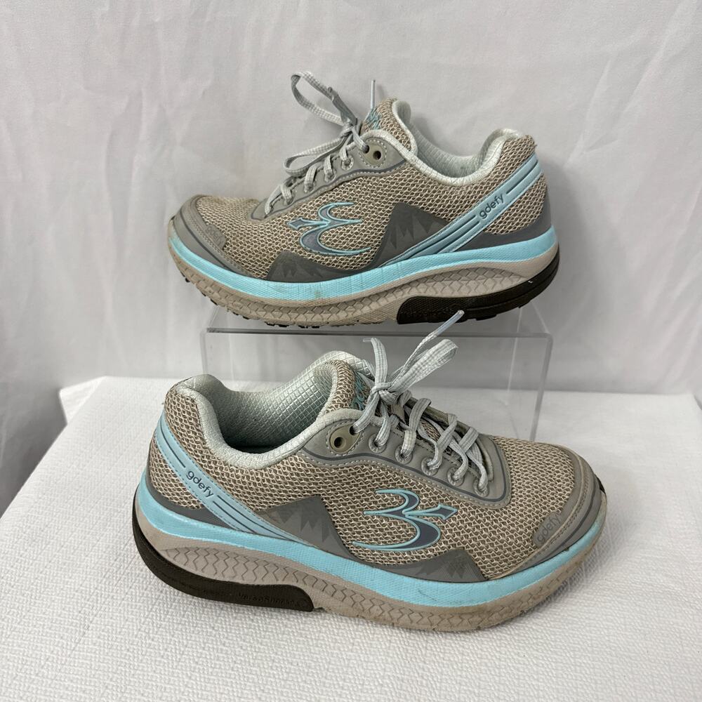 Gravity Defyer Mighty Walk Shoes Womens Size 6.5 Gray Blue - Picture 8 of 10